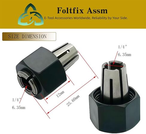 N693118 A24215SV Replaces for Dewalt DCW600B DWP611 Porter Cable 450 4512 | 1/4'' 6.35mm Collet Chuck with Nut Assembly 450PK DCW600B-CA DWP611PK Router Power Tools（2pcs） in Kuwait