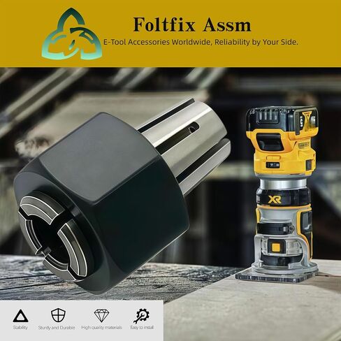 N693118 A24215SV Replaces for Dewalt DCW600B DWP611 Porter Cable 450 4512 | 1/4'' 6.35mm Collet Chuck with Nut Assembly 450PK DCW600B-CA DWP611PK Router Power Tools（2pcs） in Kuwait