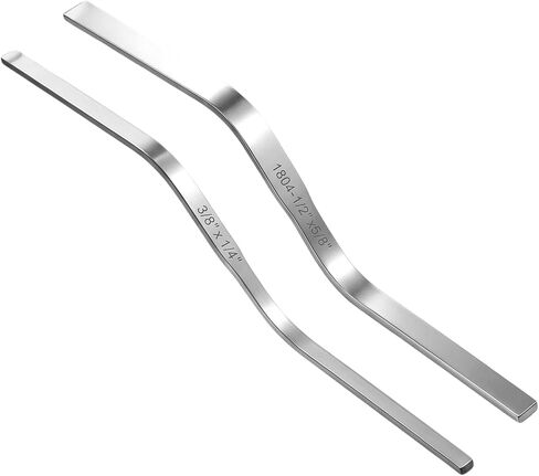 2 Pcs Double Ended Brick Jointer Tuck Pointing Tools Masonry Tools | Stainless Steel Masonry Slicker Tuck Pointing Trowel Tools (3/8"x1/4" 1/2"x5/8") in Kuwait