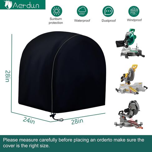 Power Miter Saws Cover,Portable Table Saw Cover,28L x 24W x 28H,High density waterproof oxford cloth,Fit for Most Miter Saws,Planers,Machine Tools in Kuwait