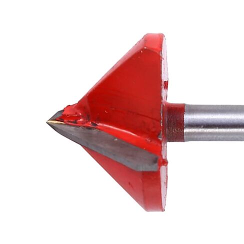 1/4inch Groove Router Bit, 90 Degree Shank Router Bits V Shape Groove Woodwork Cutter Trim Chamfer Bit for Lettering Carving 6x32mm in Kuwait