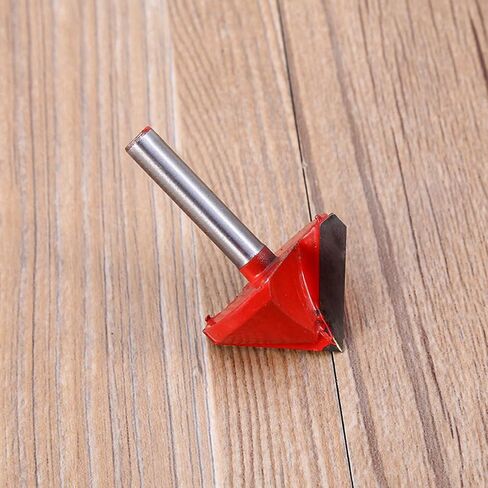 1/4inch Groove Router Bit, 90 Degree Shank Router Bits V Shape Groove Woodwork Cutter Trim Chamfer Bit for Lettering Carving 6x32mm in Kuwait