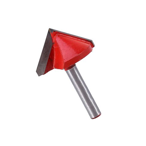 1/4inch Groove Router Bit, 90 Degree Shank Router Bits V Shape Groove Woodwork Cutter Trim Chamfer Bit for Lettering Carving 6x32mm in Kuwait