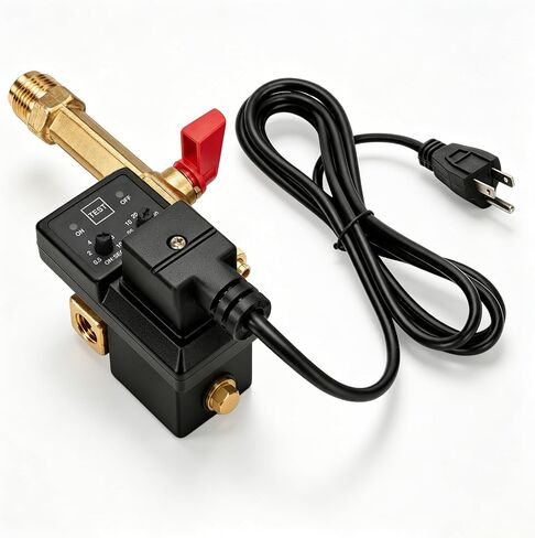 Edv200 Electronic Drain Valve Replacement, 1/4NPT 110/120v 7/16" ORF, Full-Function Automatic Condensate Drain Valve for Removes Condensed Water And Oil From The Air Receiver Tank in Kuwait
