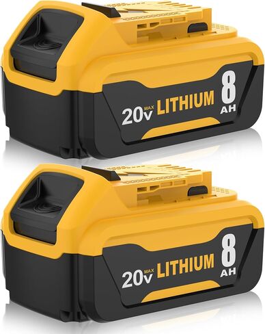 4 Packs 8.0Ah Replacement for Dewalt 20V Max Battery Compatible with Dewalt 20V Cordless Power Tool DCB201 DCB200 DCB206 DCB207 in Kuwait