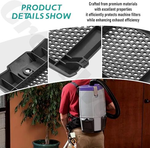 3 Pack 833954 841708 Vacuum Cleaner HEPA Filter Cover for ProTeam Backpack Vacuum 107303, 107363, 107310, Super Coach Pro 6, Super Coach Pro 10 - Exhaust Filter Cover Door Replacement in Kuwait