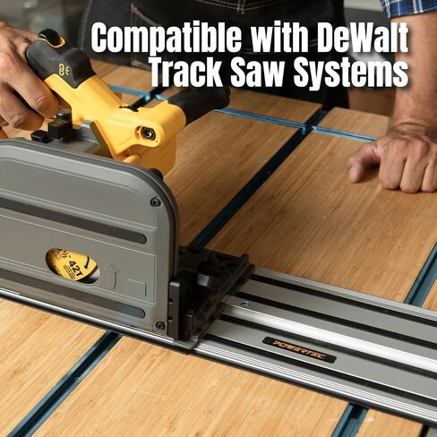 POWERTEC 110" Track Saw Guide Rail Connector Set with Protective Bag for DeWalt Track Saws | Includes 2x55" Aluminum Extruded Guide Rails and (1) Guide Rail Connector for Woodworking Projects (71961) in Kuwait