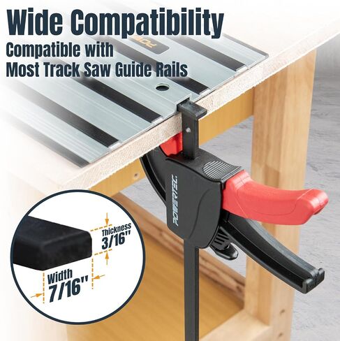 POWERTEC 110" Track Saw Guide Rail Connector Set with Protective Bag for DeWalt Track Saws | Includes 2x55" Aluminum Extruded Guide Rails and (1) Guide Rail Connector for Woodworking Projects (71961) in Kuwait