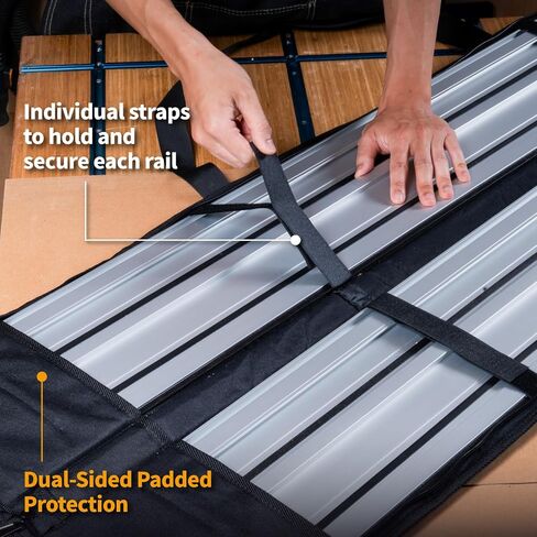 POWERTEC 110" Track Saw Guide Rail Connector Set with Protective Bag for DeWalt Track Saws | Includes 2x55" Aluminum Extruded Guide Rails and (1) Guide Rail Connector for Woodworking Projects (71961) in Kuwait