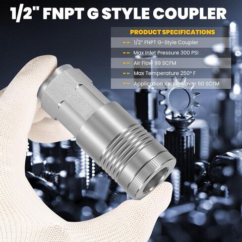 1/2" FNPT G Style Quick Connect Coupler Air Fittings Air Plug Coupler S-1815 (5pcs) in Kuwait