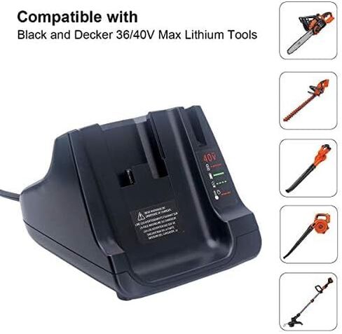 40V Max Fast Charger for Black and Decker LCS36 LCS40 Lithium-ion Battery Charger,Fully Compatilbe with Black&Decker 36V 40V Li-ion Battery LBXR36 LBX1540,etc in Kuwait