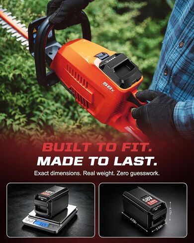 XAVITO 58V 5.0Ah Battery Replacement for Echo 58V Battery CBP-58V20 CBP-58V40, 2.5X Longer Runtime, for Echo 58V Cordless Tools and Charger in Kuwait