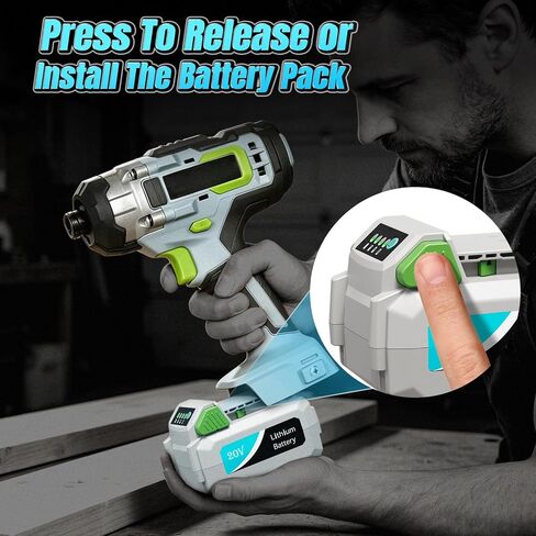 20V 4.0Ah Rechargeable Lithium Battery | for WORKPRO & LiTHELi E1 Series 20V Tools, 80Wh High Capacity Rechargeable Battery Pack with Long Runtime in Kuwait