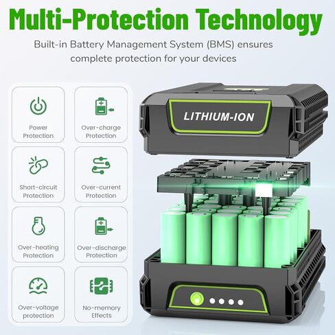 TREE.NB 5.0Ah 60Volt Replacement for Greenworks 60V Battery High Capacity 4X Longer Runtime for Greenworks Pro 60v Battery LB60A03 LB60A02 LB60A00 in Kuwait