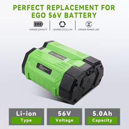 56V 5.0Ah BA2800 Battery Replacement for EGO 56V Battery Compatible with EGO 56 Volt Battery BA2800T BA2242T BA2240 BA1120 BA1400 BA1400T BA4200 BA4200T BA5600T Cordless Power Tools & 56V Chargers in Kuwait