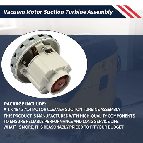 120V 1200W Motor Suction Turbine Assembly Fit for Festool CTL26E/ CTL 36E, for Mirka 1242 Vacuum Cleaner Suction Turbine Motor Replace 467.3.414, 467.3.402-3, 467.3.402-6 in Kuwait