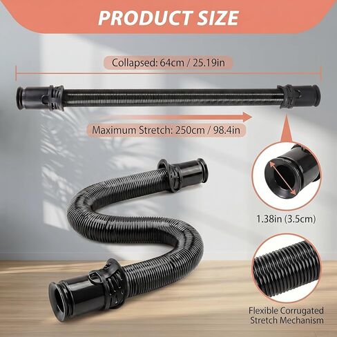 Vacuum Hose Replacement Parts for Shark Navigator & Rotator Lift-Away | Extendable 8.2 Ft, Compatible: LA300 LA301 UV850 UV900 LA322 LA502 LA502NP LA700 LA701 LA702 LA800 LA802 UV950 LA480WM LA555 in Kuwait