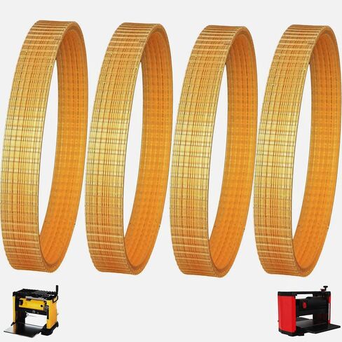 4 Pack 285968-00 Planer Drive Belt 6 Rib for DeWalt DW733 | Compatible with DeWalt DW733 and Craftsman 351.217130 planers; 6-rib replacement belt helps restore smooth tool operation. in Kuwait
