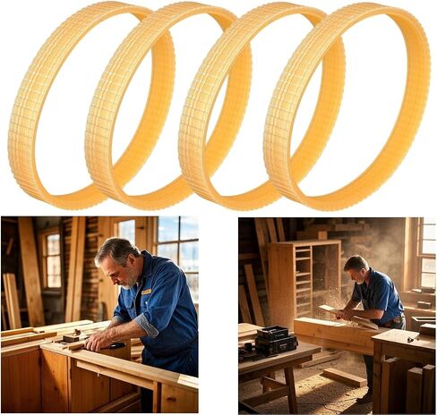 4 Pack 285968-00 Planer Drive Belt 6 Rib for DeWalt DW733 | Compatible with DeWalt DW733 and Craftsman 351.217130 planers; 6-rib replacement belt helps restore smooth tool operation. in Kuwait