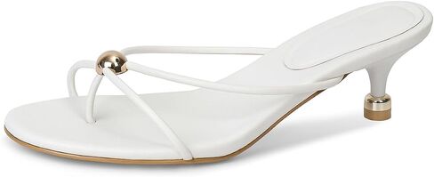 SOVANYOU Kitten Heel Sandals for Women Open Toe Flip Flop Heels Slip-on Thong Heeled Sandals in Kuwait