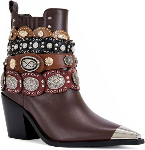 AZALEA WANG Dusan Belted Western Bootie in Kuwait