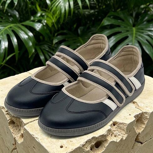 Fashion Sneakers for Women Mary Jane Ballet Sneakers Comfortable Ballet Flat Two Strap Flat Shoes in Kuwait
