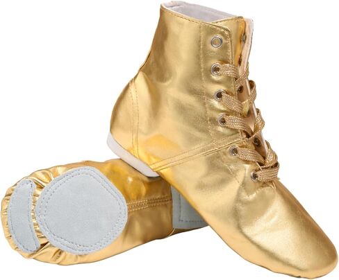 Danzcue Jazz Shoes for Woman PU Leather Dance Boots Split Sole Dance Jazz Shoes in Kuwait