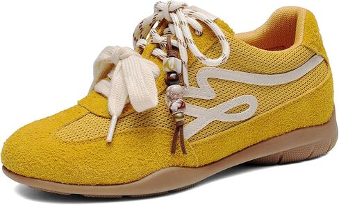 DREAM PAIRS Women's Retro Platform Sneakers, Faux Suede Casual Fashion All-Day Comfort Cushion Walking Breathable Shoes in Kuwait
