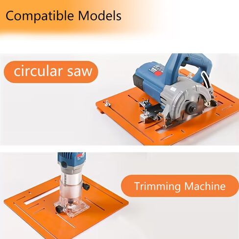 Cutting Machine Base Plate, 11.02"x9.84" Woodworking Circular Saw Bottom Board, Multifunctional Circular Saw Base Plate for Precision Cutting and Milling Tasks in Kuwait