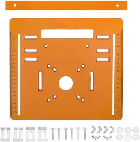 Cutting Machine Base Plate, 11.02"x9.84" Woodworking Circular Saw Bottom Board, Multifunctional Circular Saw Base Plate for Precision Cutting and Milling Tasks in Kuwait