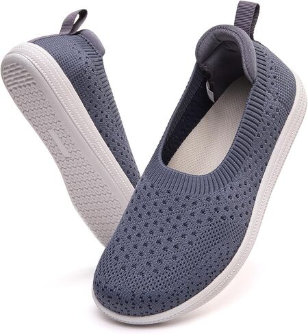 Barefoot Shoes Women Wide Toe Box Zero Drop Knit Flats | Slip On Minimalist Sneakers Lightweight Breathable Casual Walking Shoes Mesh Anti-Slip Sole Women’S Gym And All-Day Walking in Kuwait
