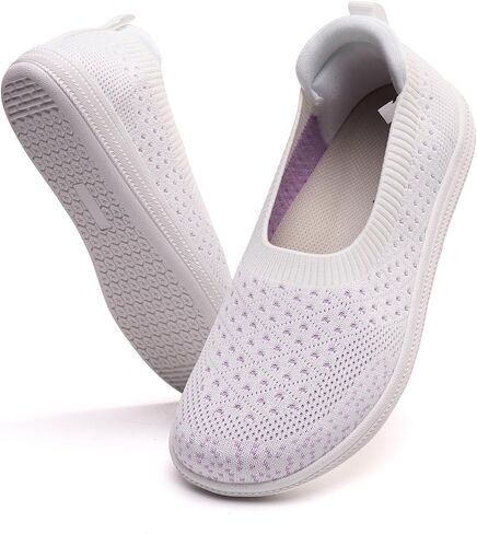 Barefoot Shoes Women Wide Toe Box Zero Drop Knit Flats | Slip On Minimalist Sneakers Lightweight Breathable Casual Walking Shoes Mesh Anti-Slip Sole Women’S Gym And All-Day Walking in Kuwait