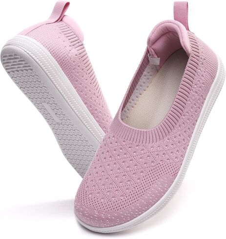 Barefoot Shoes Women Wide Toe Box Zero Drop Knit Flats | Slip On Minimalist Sneakers Lightweight Breathable Casual Walking Shoes Mesh Anti-Slip Sole Women’S Gym And All-Day Walking in Kuwait