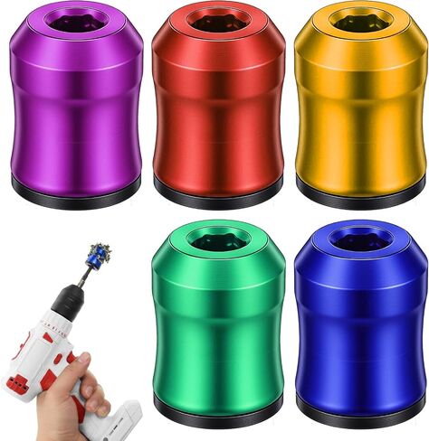 3 Pcs Screwdriver Head Magnetic Ring, Screw Ring Set Removable Household Tool Strong Magnetic Screw Holder Rings for Drills, Universal Bit Holder for Hex Screwdrivers Power Bits in Kuwait