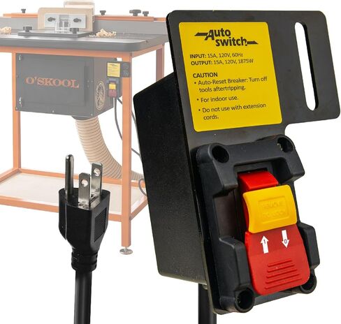 O'SKOOL Router Table Switch, Paddle Safety Switch with Dual Outlets, 15A 120V Power Tool Switch for Router Table, Table Saw, Drill Press,PTA030 in Kuwait