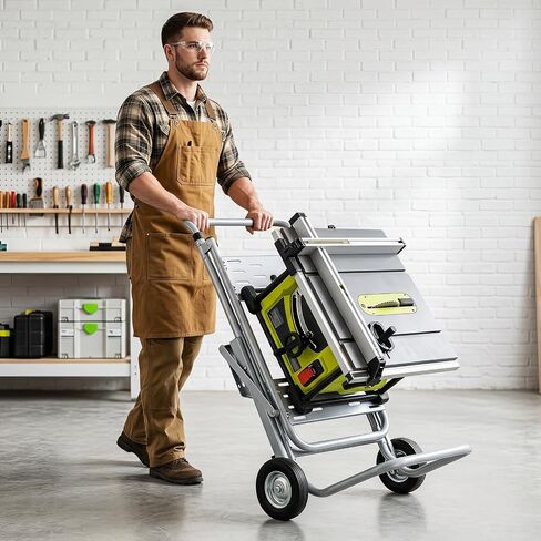 Goplus Portable Table Saw Stand, 331 Lbs Load Capacity Tablesaw Stand | Foldable Rolling Table Saw Stand with Wheels, Universal for Most Saws, Easy Storage for Woodworking Garage Workshop in Kuwait