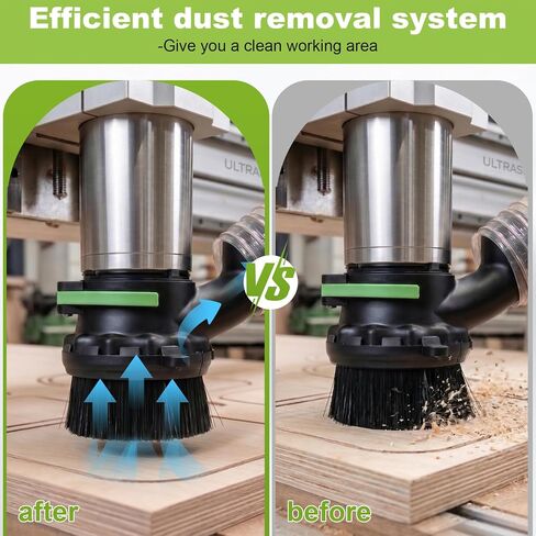 65mm & 69mm CNC Router Dust Shoe | Dual Brush Lengths with Magnetic Split Design | Works with Most Spindle Motors and Compact Routers in Kuwait