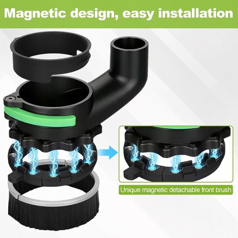 65mm & 69mm CNC Router Dust Shoe | Dual Brush Lengths with Magnetic Split Design | Works with Most Spindle Motors and Compact Routers in Kuwait