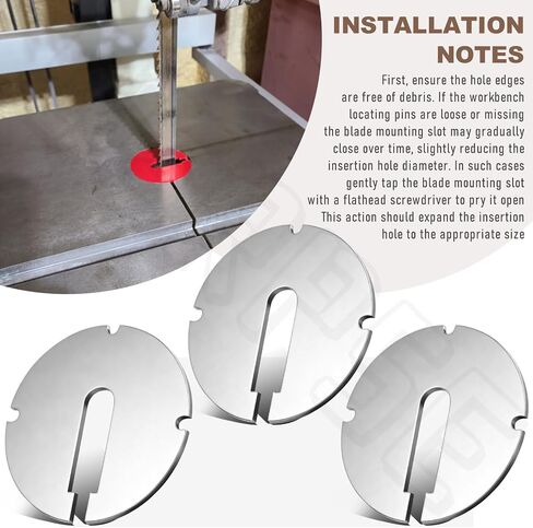 3 Pack 426-02-063-0001 426-02-063-0002 Table Inserts Compatible With Delta 14 Part/Rockwell 14" Band saws and 24" Scroll saws (Diameter: 2.5 in, Thickness: 0.1 in) in Kuwait