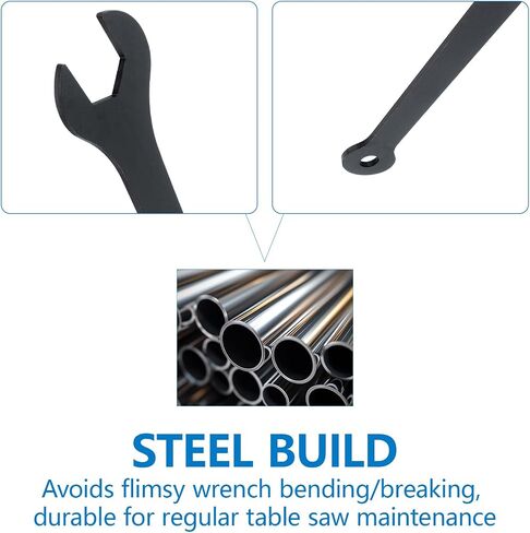 371633 Blade Wrench, Heavy-Duty Steel Wrench | for Hitachi Metabo HPT C10RJ Table Saw, Durable Flat Wrench for Easy Blade Removal, Table Saw Accessories 2 Pack in Kuwait