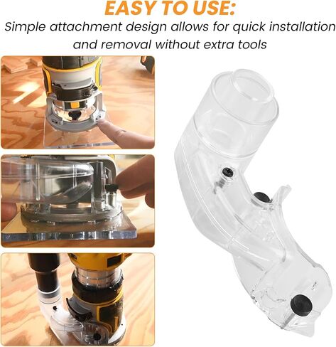DNP615 Router Dust Collection Adapter for DEWALT | Compact Router Dust Collection Adapter Compatible with DEWALT DWP611 DWP611PK | DNP615 in Kuwait