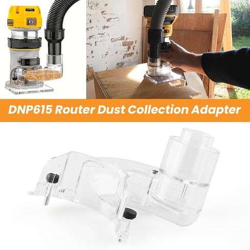 DNP615 Router Dust Collection Adapter for DEWALT | Compact Router Dust Collection Adapter Compatible with DEWALT DWP611 DWP611PK | DNP615 in Kuwait