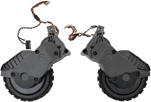 Left and Right Wheels Black Compatible with Roborock Q10 VF/ Q10 VF+/Q10 PF / Q10 PF+/ Q10 S5/Q10 S5+/Q10 X5 /Q10 X5+ Vacuum Cleaner Wheel(Left) in Kuwait