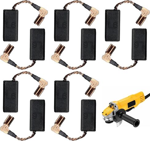 10PACK N097696 Replacement Carbon Brushes Compatible with Dewalt DWE4011 DWE4012 DWE4120 DWE4887 DWE4887N DWE4120N Angle Grinders, replaces M76 Aftermarket Carbon Brush in Kuwait