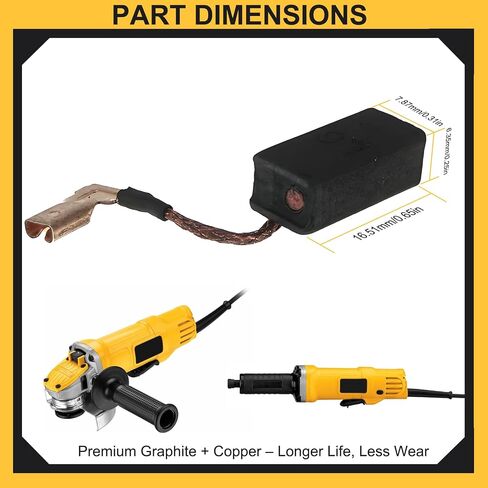 10PACK N097696 Replacement Carbon Brushes Compatible with Dewalt DWE4011 DWE4012 DWE4120 DWE4887 DWE4887N DWE4120N Angle Grinders, replaces M76 Aftermarket Carbon Brush in Kuwait