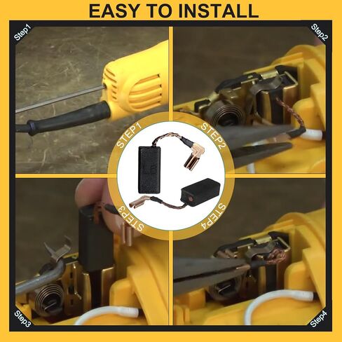 10PACK N097696 Replacement Carbon Brushes Compatible with Dewalt DWE4011 DWE4012 DWE4120 DWE4887 DWE4887N DWE4120N Angle Grinders, replaces M76 Aftermarket Carbon Brush in Kuwait