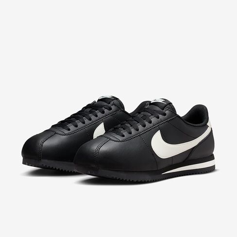 Nike Cortez Leather Women's Shoes (Black/Pale Ivory) Size 6.5 | Lightweight comfort with breathable construction, cushioned support, and durable traction for everyday wear. in Kuwait