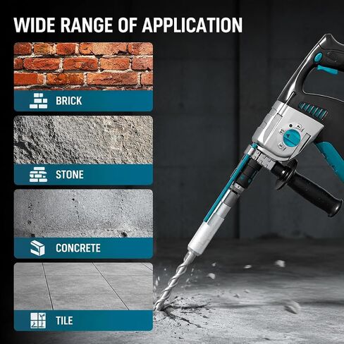 SDS Plus to SDS Max Adapter, Heavy Duty Alloy Steel Rotary Hammer Drill Converter, Quick Change Drill Bit Extension for Concrete, Masonry and Demolition Work in Kuwait