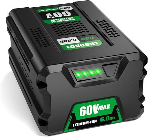 RYIBME 60V 6.0Ah Lithium Ion Battery for Greenworks 60V Power Tools, Compatible with Greenworks 60V Battery LB60A00 LB60A02 LB60A03, Fits 75+ Outdoor Cordless Tools in Kuwait