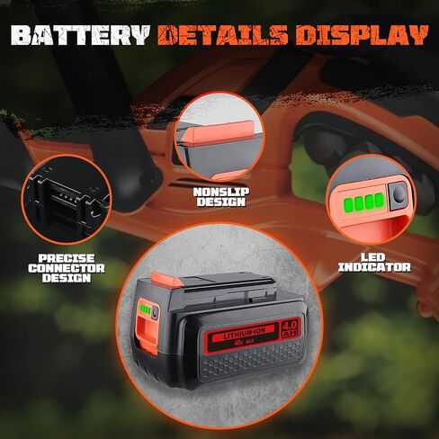 Masione 2P 4.0Ah 40V Lithium-Ion Battery Replacement for Black and Decker 40V Battery Compatible with Black and Decker Battery 40V LBXR36 LBX2040 LBX2540 and 40V Power Tools in Kuwait